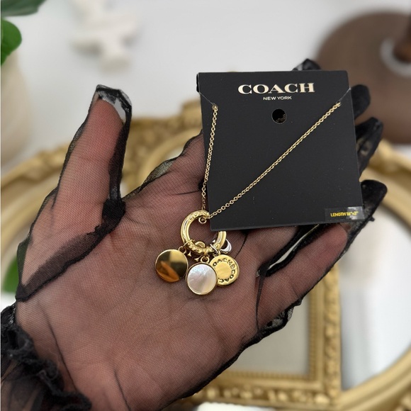 COACH New York Gold Charm Pendant Necklace – NWT - Picture 4 of 7